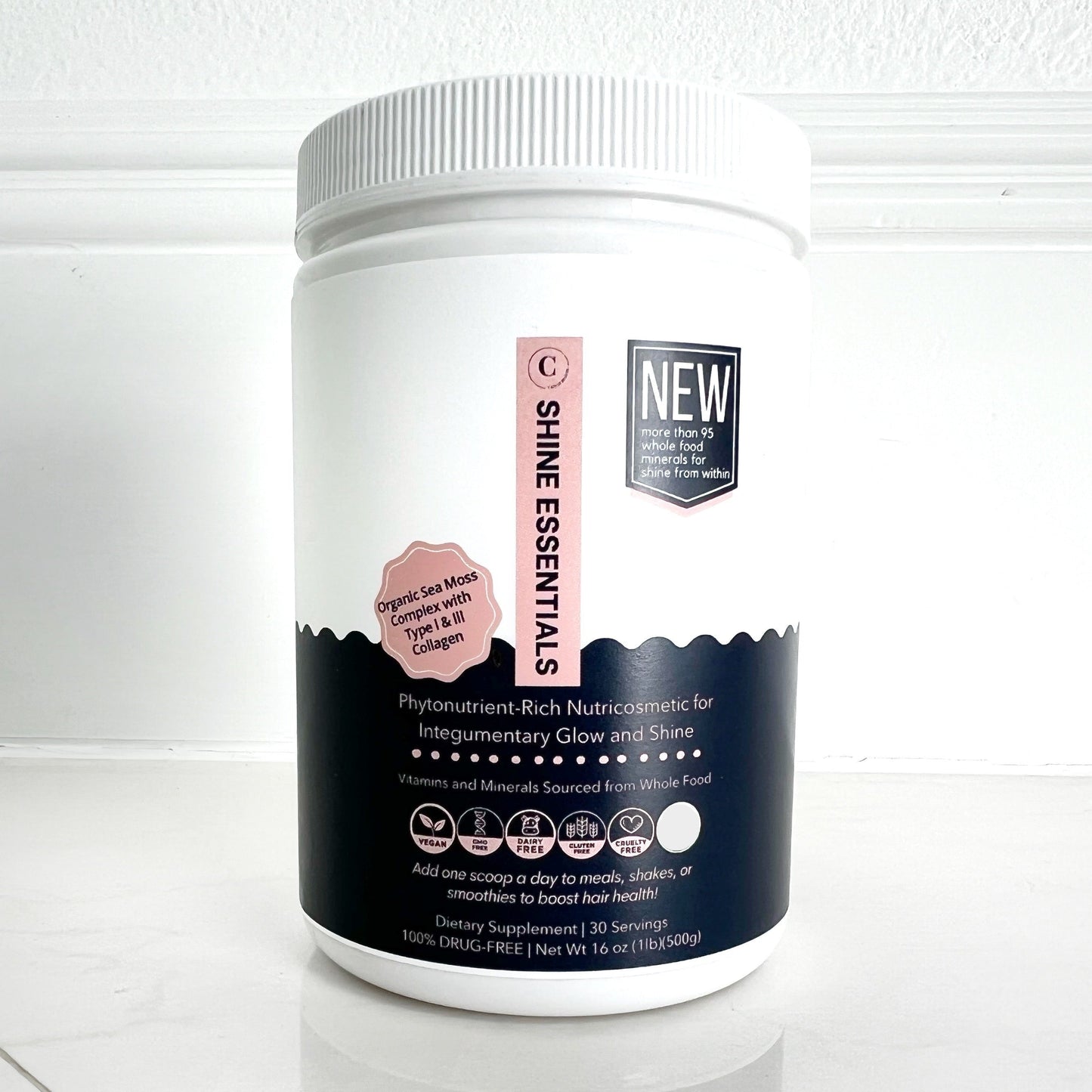 Complete Hair Shine Essentials - Sea Moss & Collagen Supplement - for Hair Glow and Shine