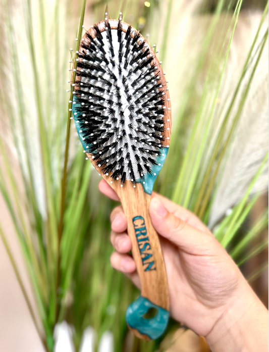 Aquamarine CRISAN Everlasting Hair Brush with Interchangeable Bristles - MARCH