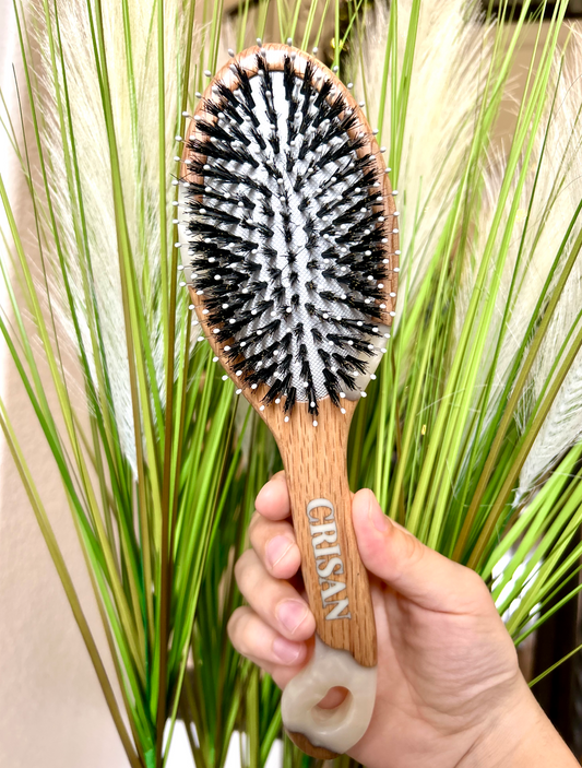 Eternal White CRISAN Everlasting Hair Brush with Interchangeable Bristles - April