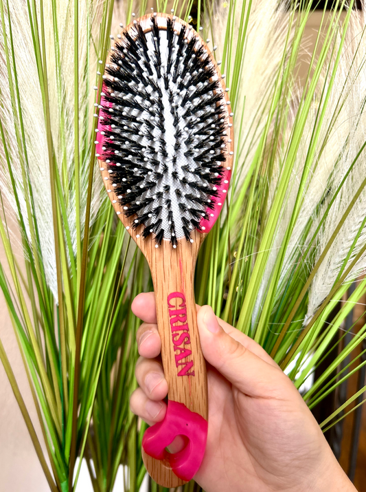 Pink Tourmaline CRISAN Everlasting Hair Brush with Interchangeable Bristles - October
