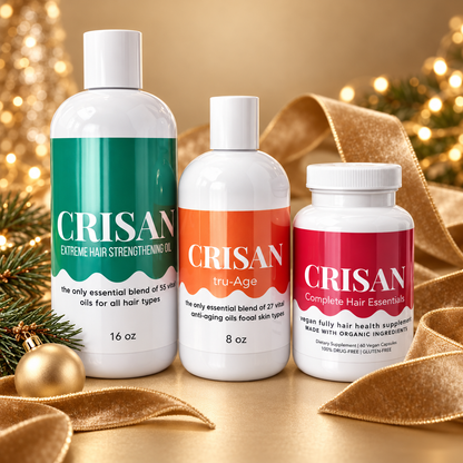 CRISAN gifts in a coordinated holiday setting