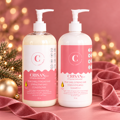 CRISAN pink in a coordinated holiday setting