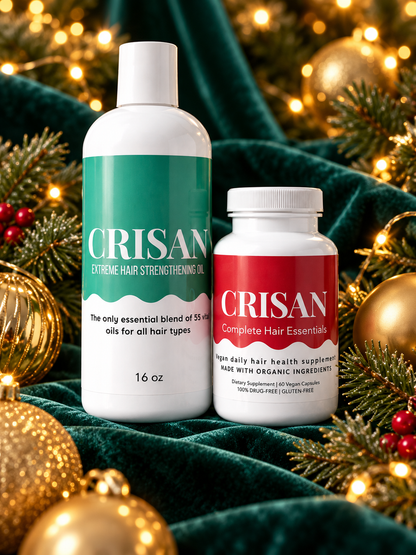 Hair Growth Duo (Oil + Vitamins) – Limited Offer — holiday product photograph